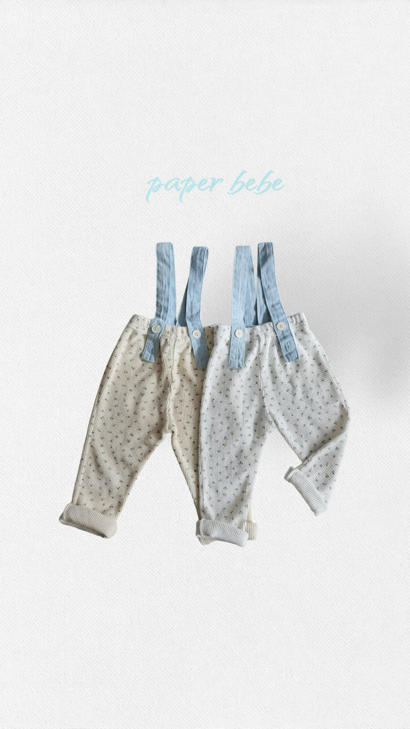 Paper Studios - Korean Baby Fashion - #babyboutique - Flower Waffle Dungarees - 8