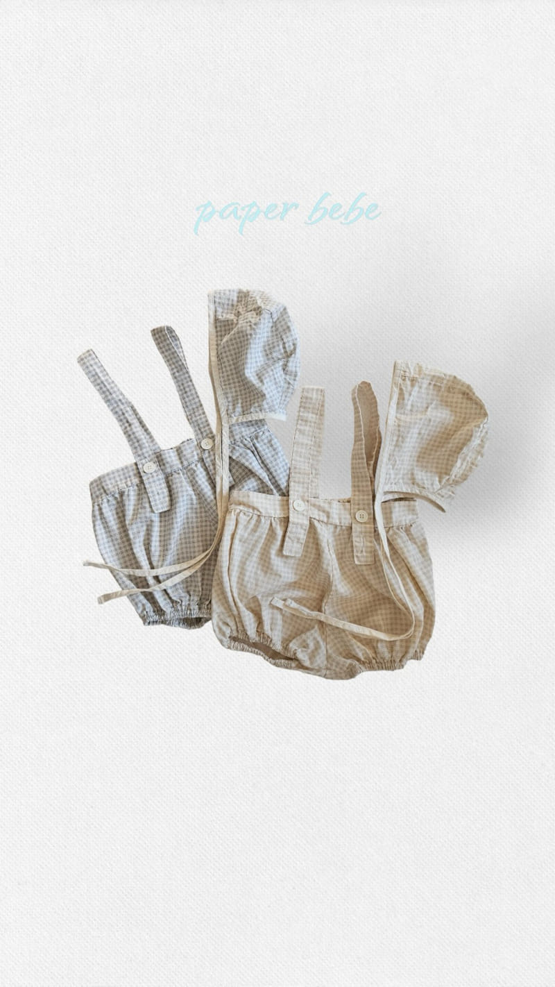 Paper Studios - Korean Baby Fashion - #babylifestyle - Honey Check Dungarees - 3