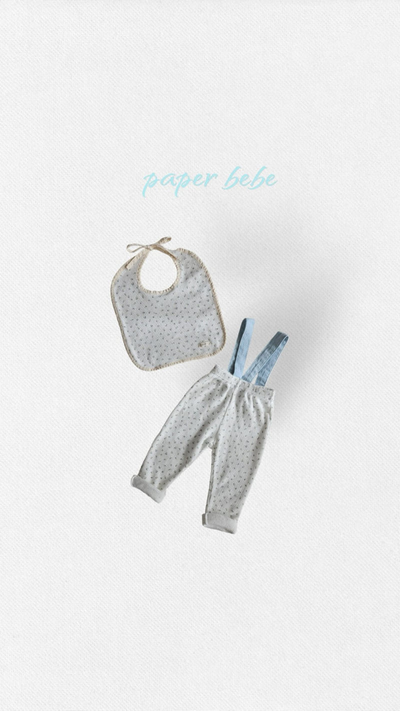 Paper Studios - Korean Baby Fashion - #babyoutfit - Flower Waffle Dungarees - 3