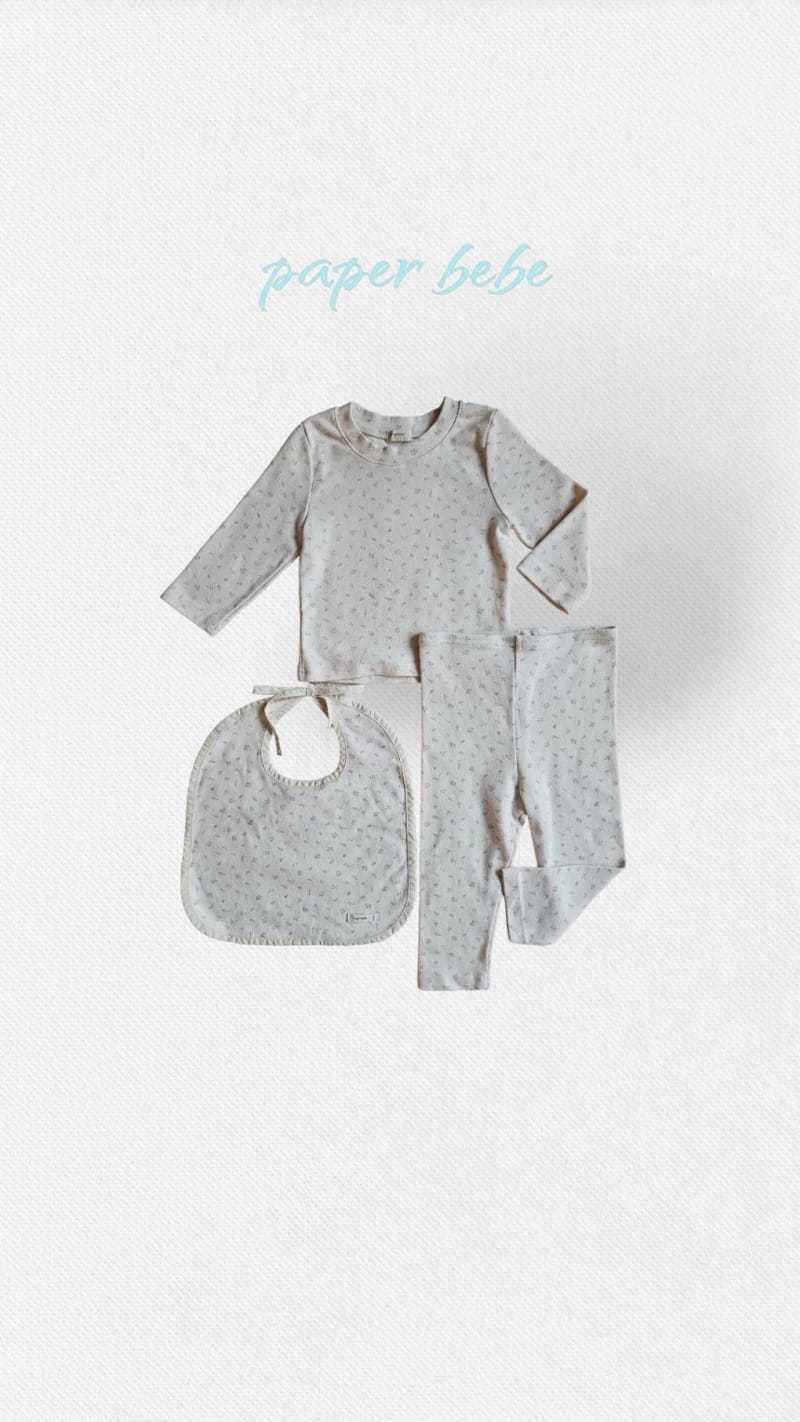 Paper Studios - Korean Baby Fashion - #babyoutfit - Mini Flower Top Bottom Set - 2