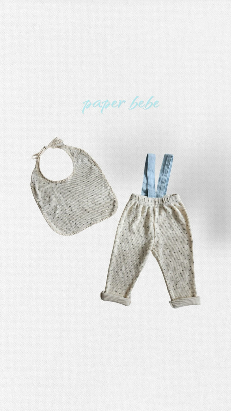 Paper Studios - Korean Baby Fashion - #babywear - Flower Waffle Dungarees - 5