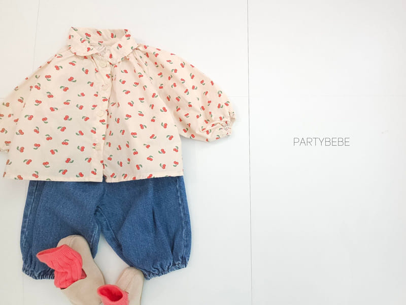 Party Kids - Korean Baby Fashion - #babyboutique - Cherry Blouse