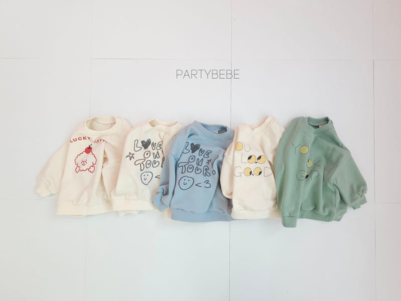 Party Kids - Korean Baby Fashion - #babyfashion - Poodle Apple Sweatshirt