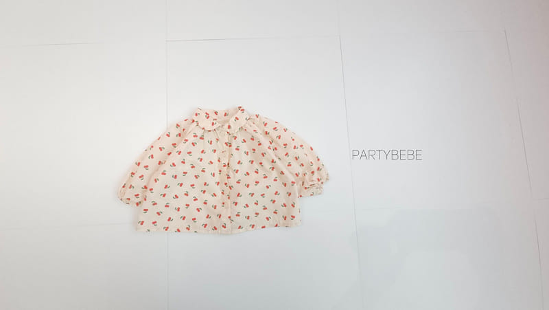 Party Kids - Korean Baby Fashion - #babyfever - Cherry Blouse - 5