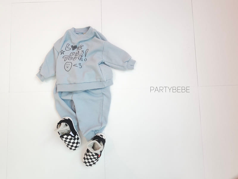 Party Kids - Korean Baby Fashion - #babygirlfashion - Love Sweatshirt - 2