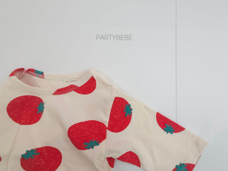 Party Kids - Korean Baby Fashion - #babygirlfashion - Tomato Tee - 8