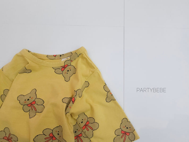 Party Kids - Korean Baby Fashion - #babylifestyle - Ribbon Bear Tee - 11
