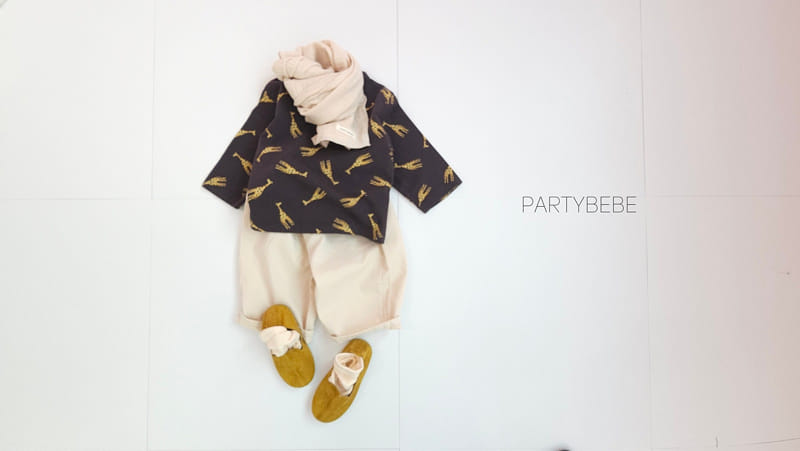 Party Kids - Korean Baby Fashion - #babyootd - Giraffe Tee