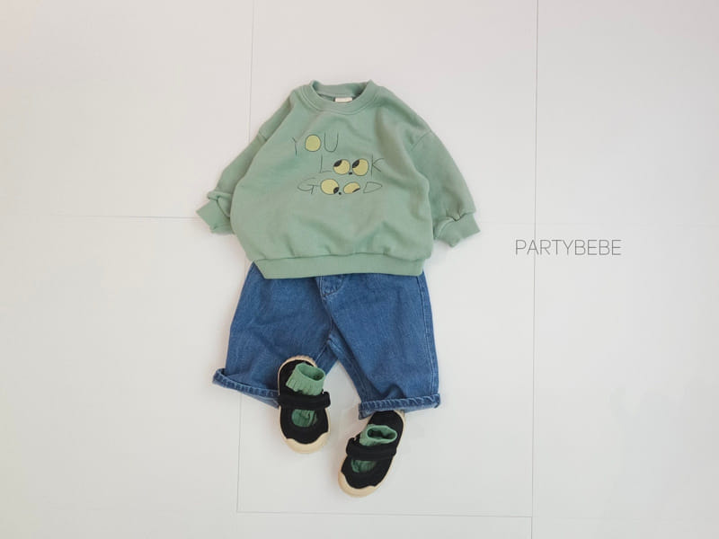 Party Kids - Korean Baby Fashion - #onlinebabyboutique - Eye Look Sweatshirt - 2