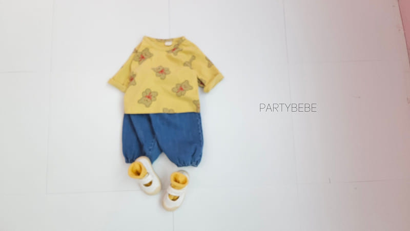Party Kids - Korean Baby Fashion - #onlinebabyshop - Ribbon Bear Tee - 3