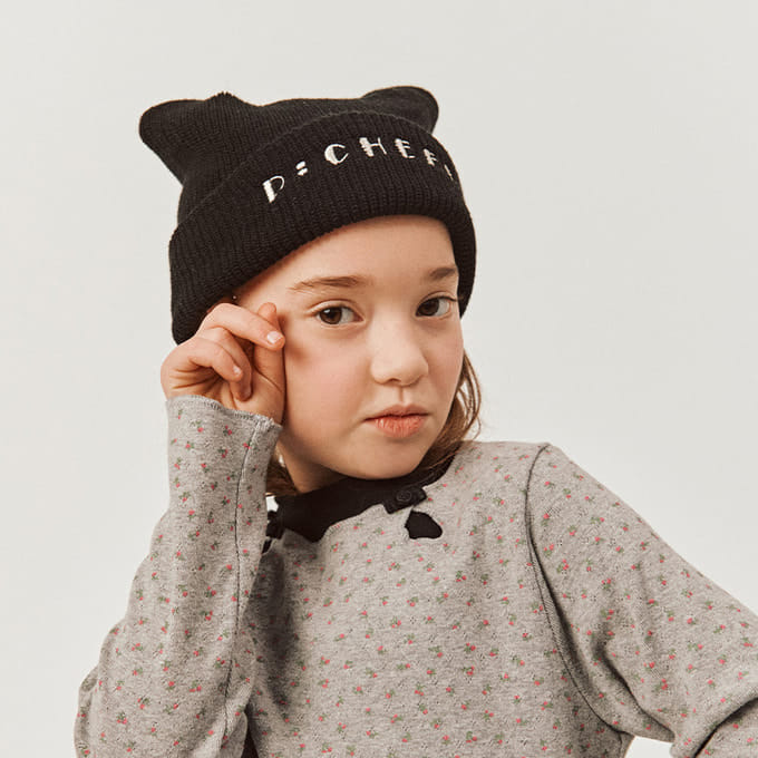 Peach-Cream - Korean Children Fashion - #Kfashion4kids - Cat Knit Beanie