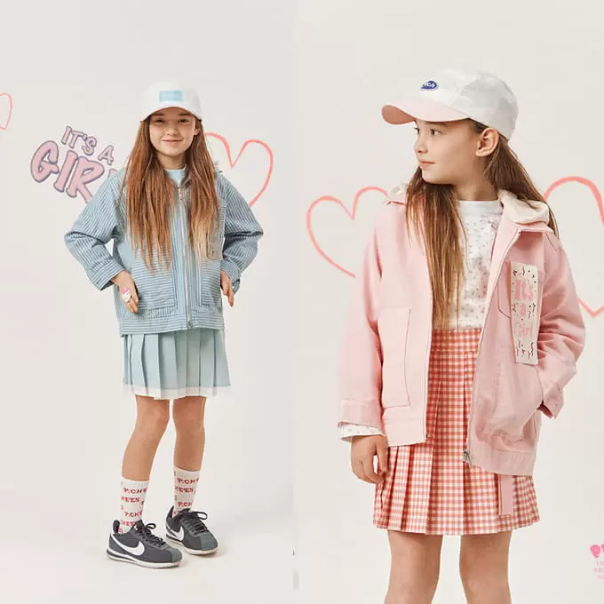 Peach-Cream - Korean Children Fashion - #childrensboutique - Hoody Denim Jacket
