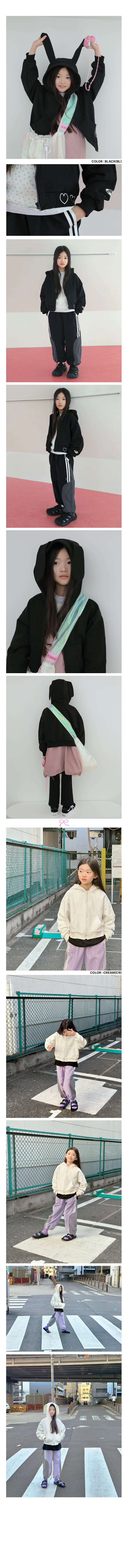 Peach-Cream - Korean Children Fashion - #discoveringself - Rabbit Semi Crop Hoody Zip Up - 2