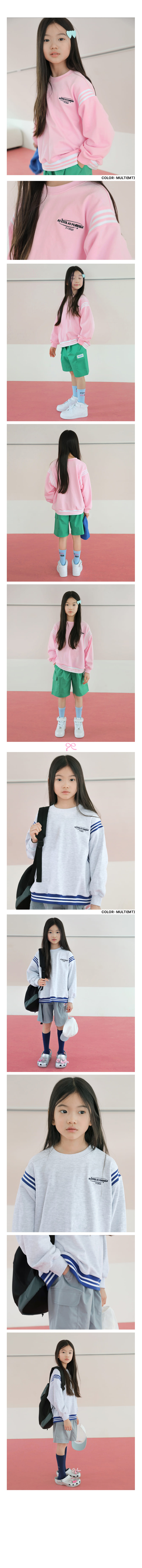 Peach-Cream - Korean Children Fashion - #fashionkids - Sporty Sweat Shirt - 2