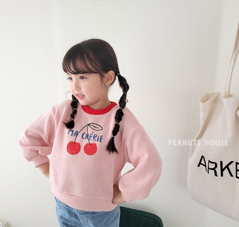 Peanuts - Korean Children Fashion - #kidsshorts - Cherry Knit Tee