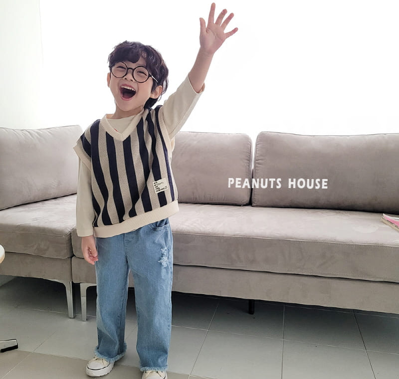 Peanuts - Korean Children Fashion - #kidzfashiontrend - Vintage Denim Pants - 6