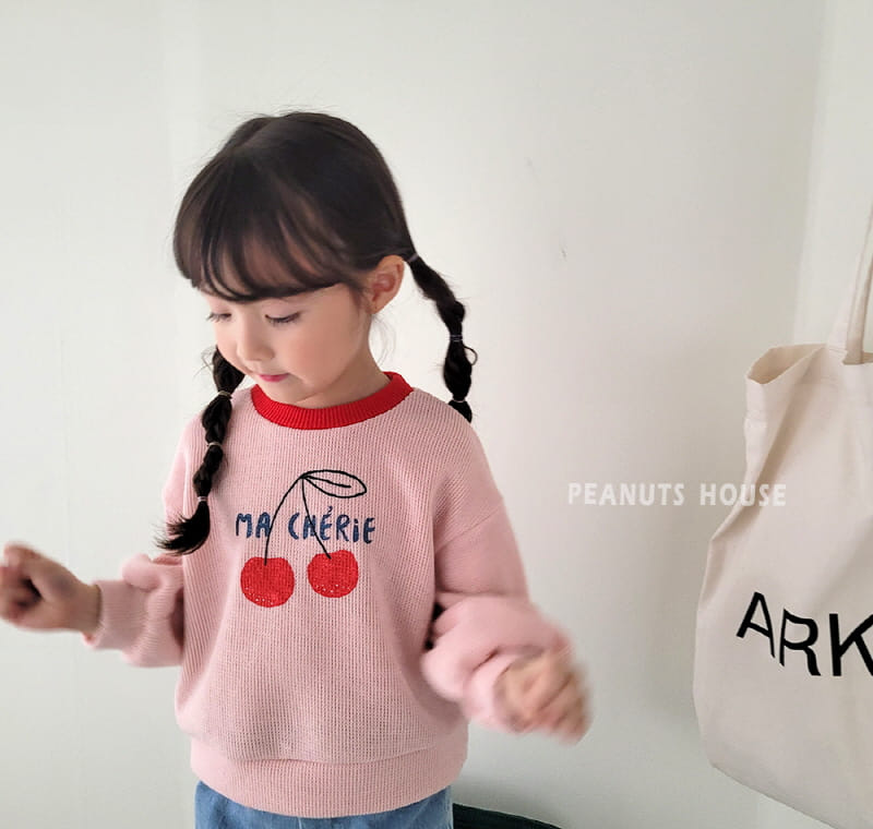 Peanuts - Korean Children Fashion - #littlefashionista - Cherry Knit Tee - 5