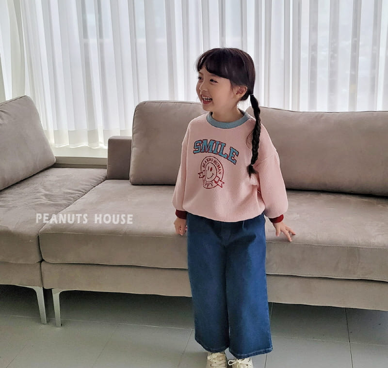 Peanuts - Korean Children Fashion - #littlefashionista - Denim Wrinkle Wide Pants - 9