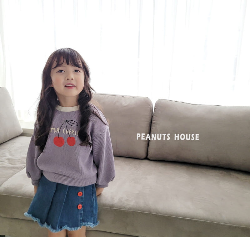 Peanuts - Korean Children Fashion - #minifashionista - Cherry Knit Tee - 7