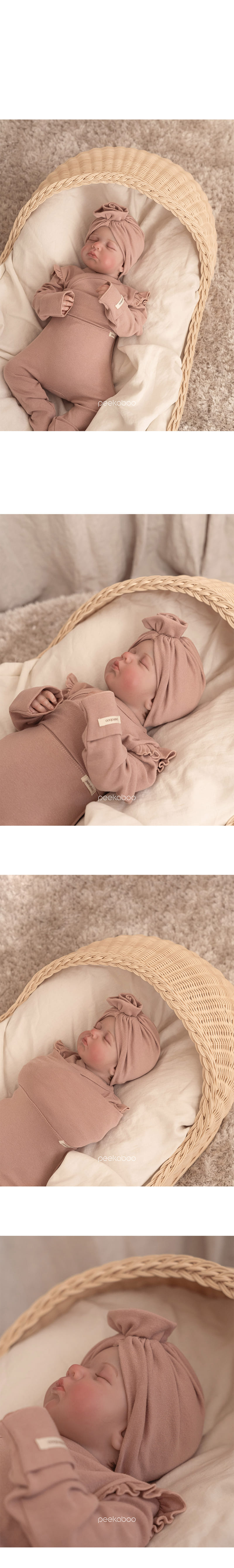 Peekaboo - Korean Baby Fashion - #onlinebabyboutique - Rora Bonnet Set