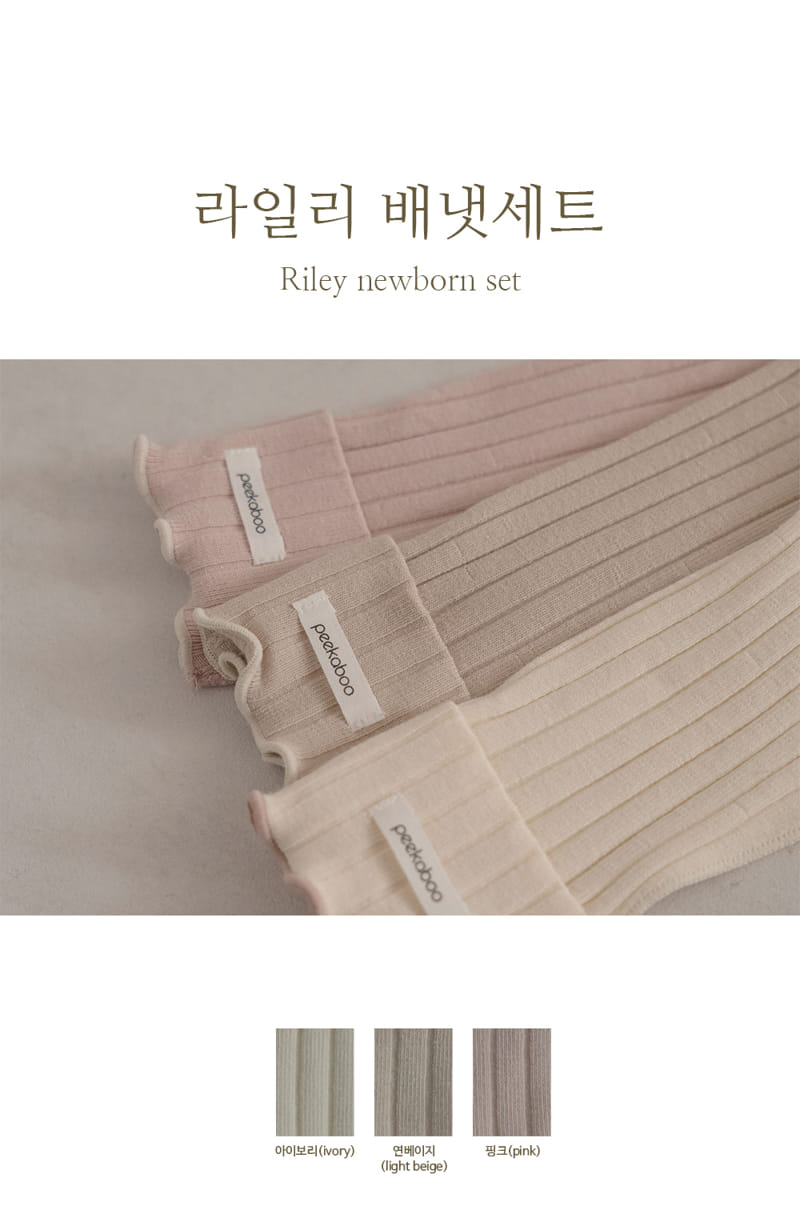 Peekaboo - Korean Baby Fashion - #onlinebabyshop - Riley Bonnet Top Bottom Set