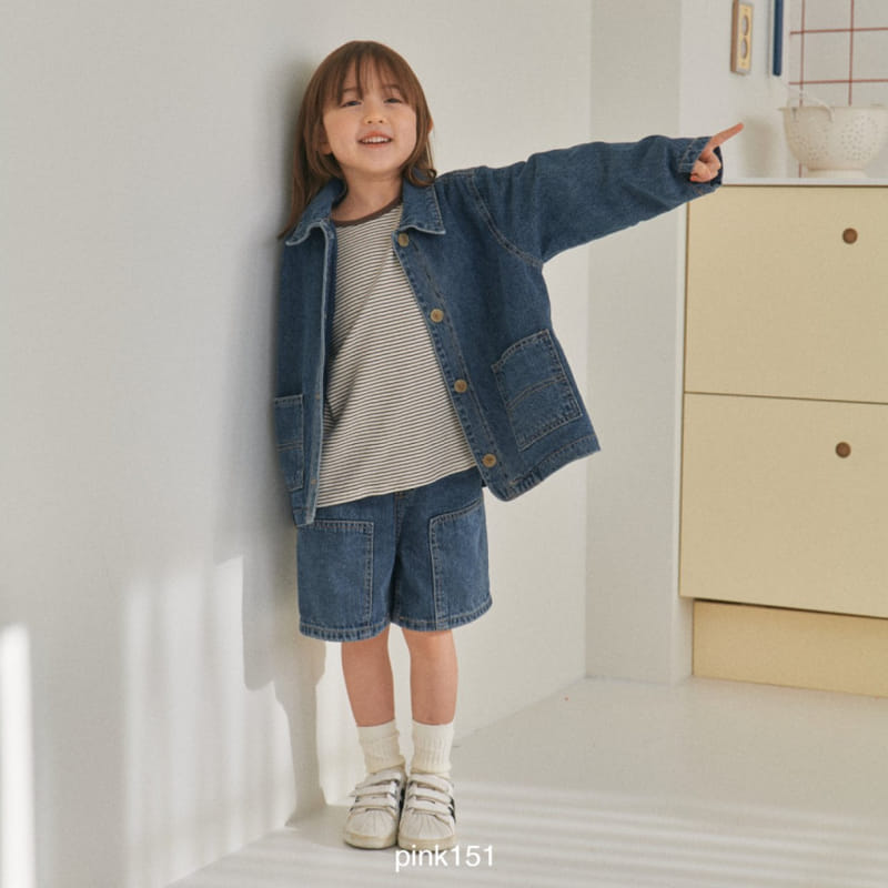 Pink151 - Korean Children Fashion - #kidzfashiontrend - Two Pocket Denim Jacket - 4