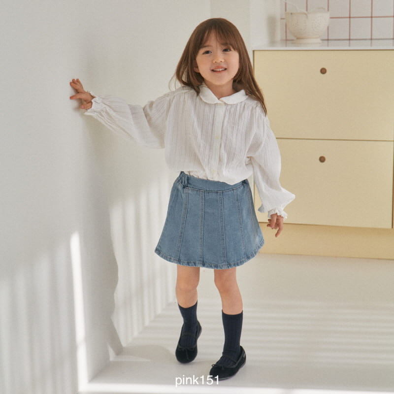 Pink151 - Korean Children Fashion - #childofig - Slit Denim Skirt - 7