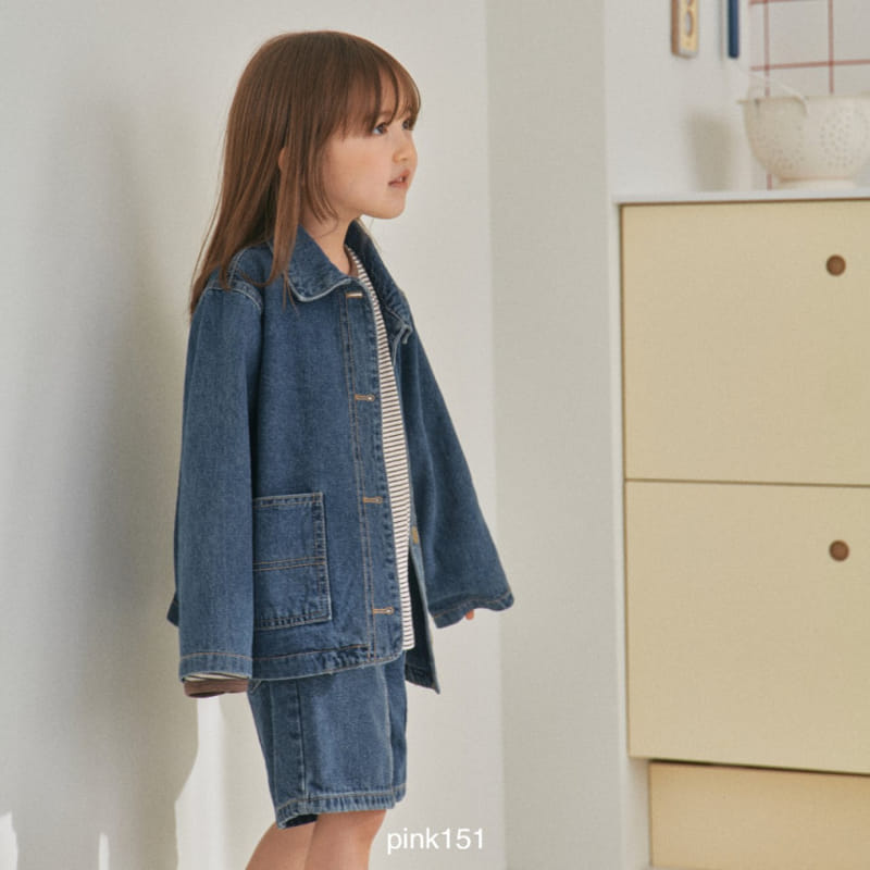 Pink151 - Korean Children Fashion - #kidsshorts - Two Pocket Denim Jacket
