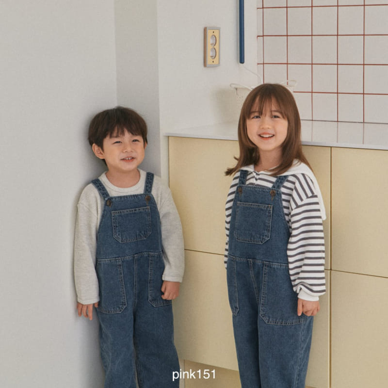 Pink151 - Korean Children Fashion - #kidzfashiontrend - Bold Dungarees Pants