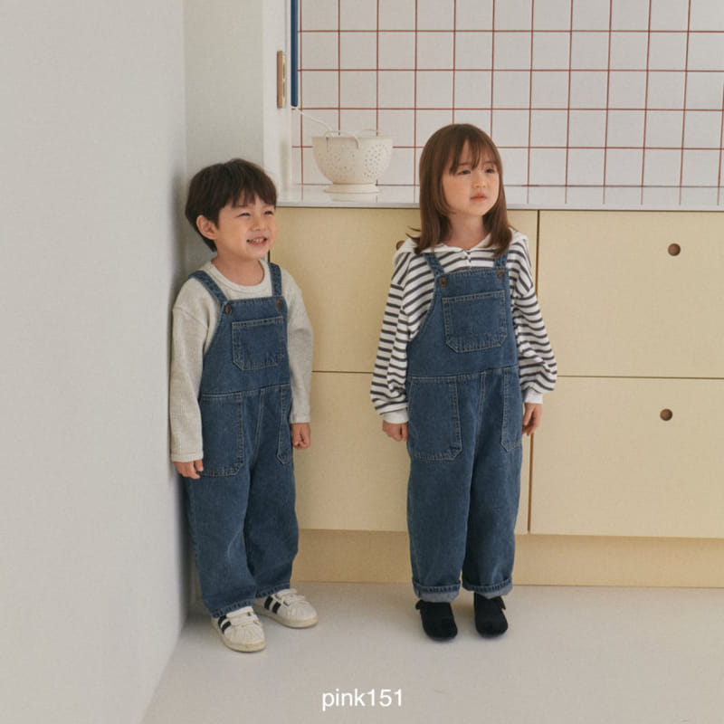 Pink151 - Korean Children Fashion - #littlefashionista - Bold Dungarees Pants - 3