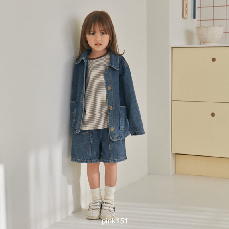 Pink151 - Korean Children Fashion - #littlefashionista - Two Pocket Denim Jacket - 5