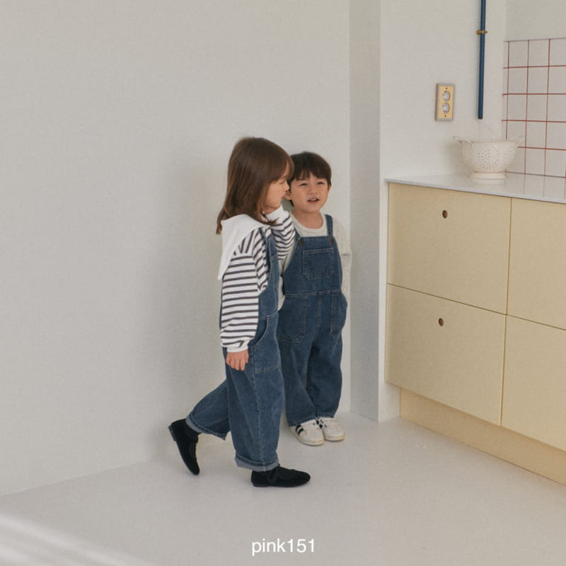 Pink151 - Korean Children Fashion - #littlefashionista - Bold Dungarees Pants - 4