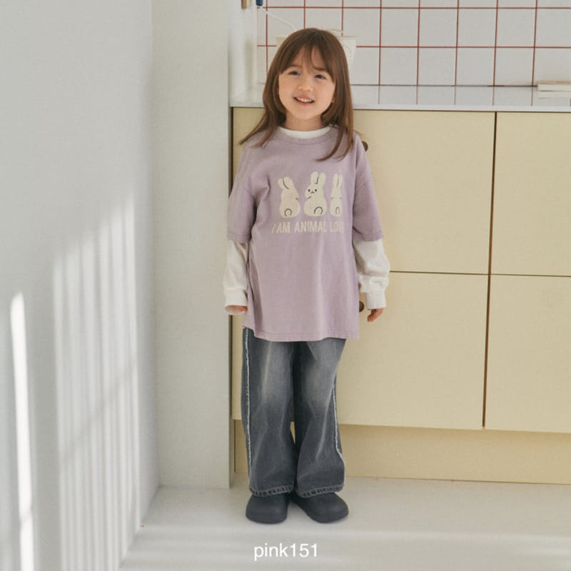 Pink151 - Korean Children Fashion - #minifashionista - Rabbit Short Sleeve Tee - 3