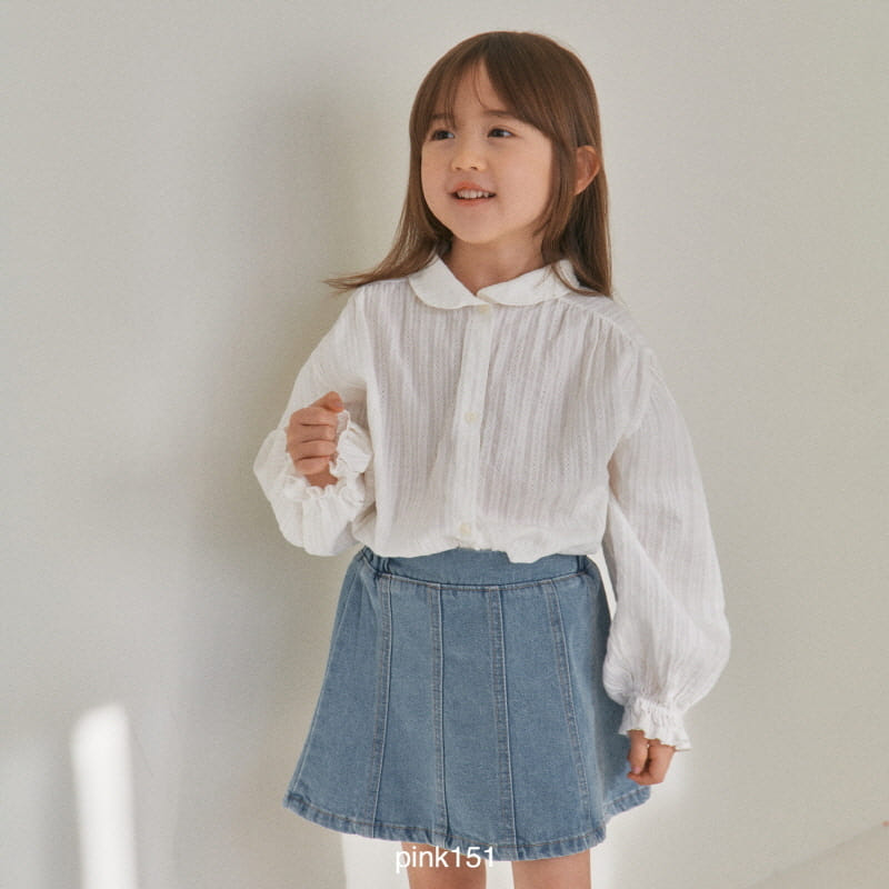 Pink151 - Korean Children Fashion - #minifashionista - Slit Denim Skirt - 2
