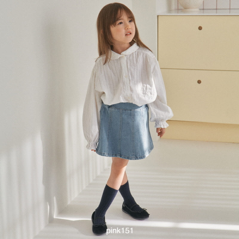 Pink151 - Korean Children Fashion - #stylishchildhood - Slit Denim Skirt - 6
