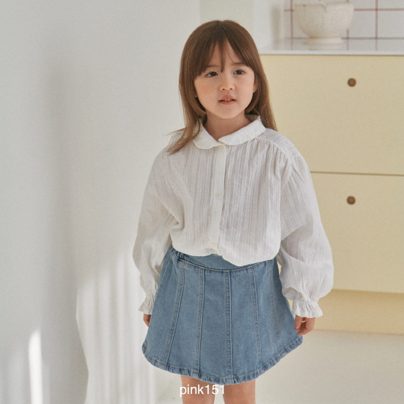 Pink151 - Korean Children Fashion - #toddlerclothing - Slit Denim Skirt - 5