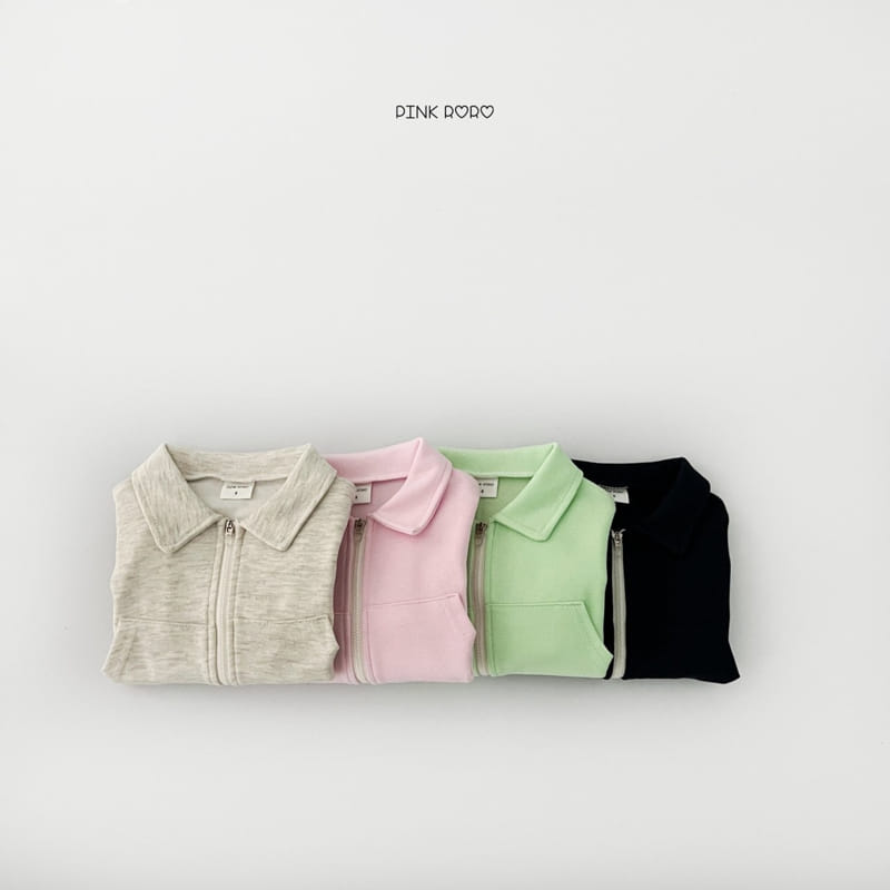 Pinkroro - Korean Children Fashion - #kidzfashiontrend - Love Collar Crop Zip Up 