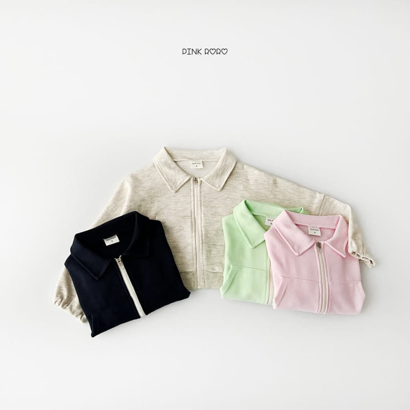 Pinkroro - Korean Children Fashion - #littlefashionista - Love Collar Crop Zip Up  - 3