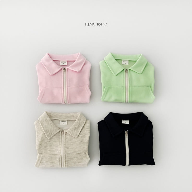 Pinkroro - Korean Children Fashion - #littlefashionista - Love Collar Crop Zip Up  - 4