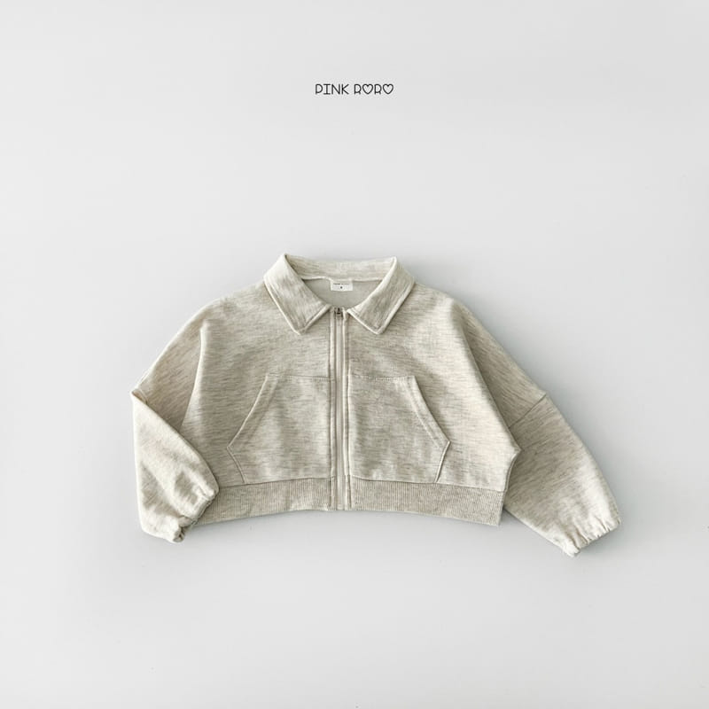 Pinkroro - Korean Children Fashion - #minifashionista - Love Collar Crop Zip Up  - 5