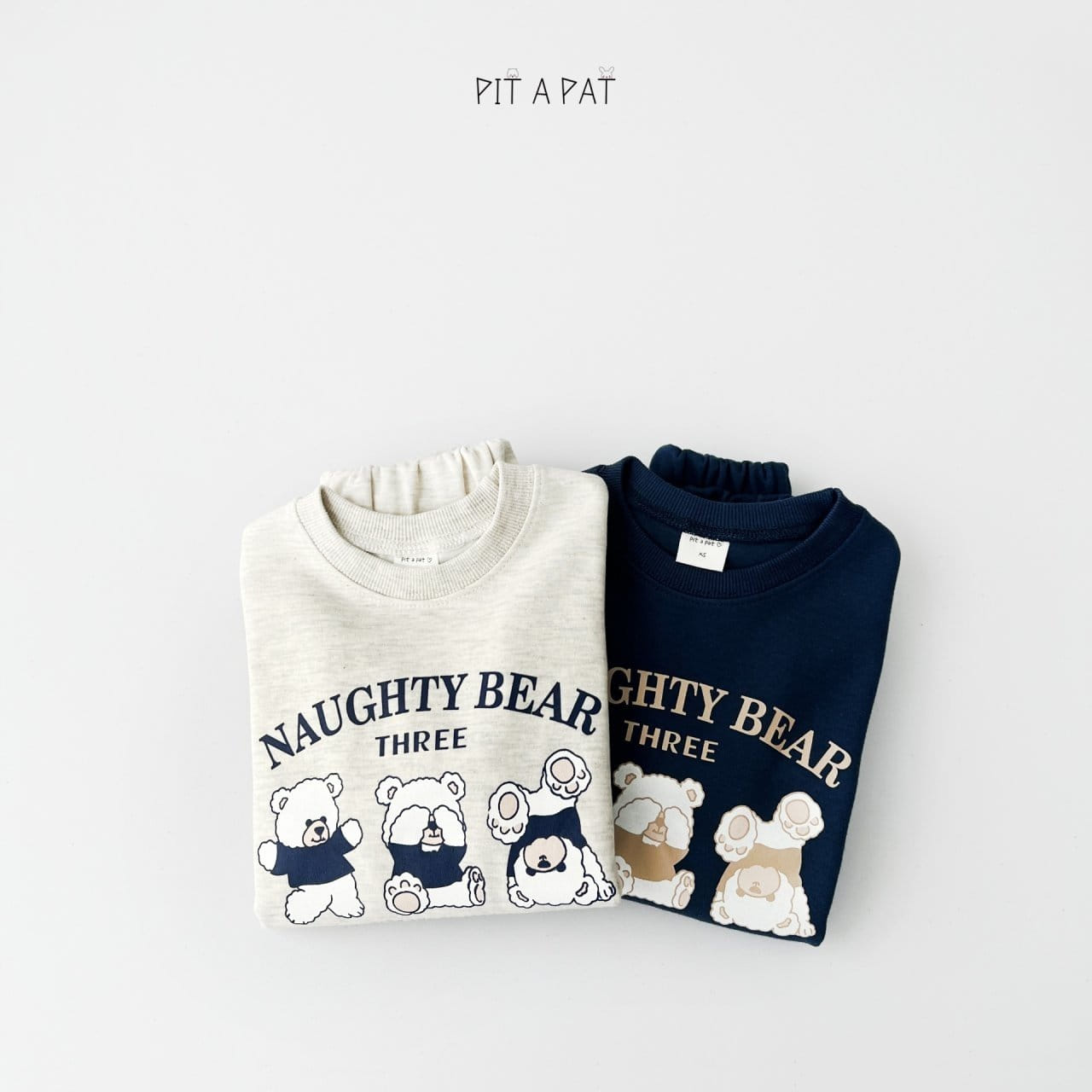 Pitapat - Korean Children Fashion - #childofig - Three Bears Top Bottom Set
