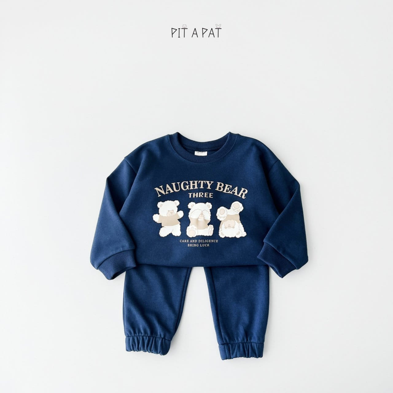 Pitapat - Korean Children Fashion - #designkidswear - Three Bears Top Bottom Set - 3