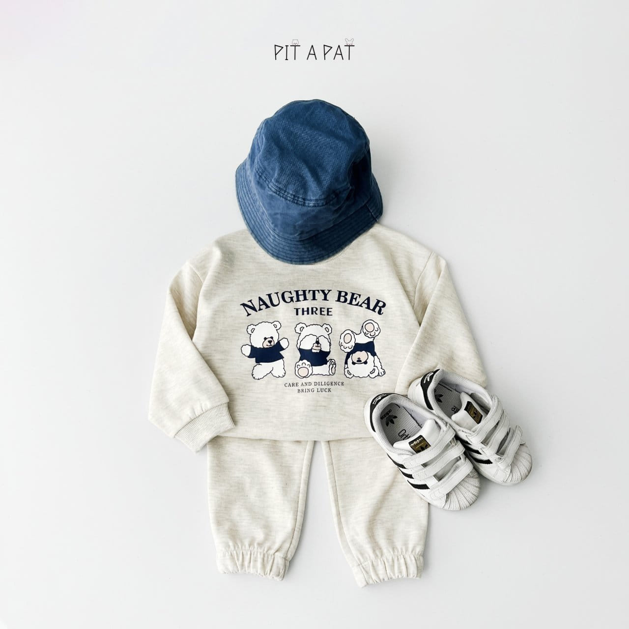 Pitapat - Korean Children Fashion - #designkidswear - Three Bears Top Bottom Set - 4