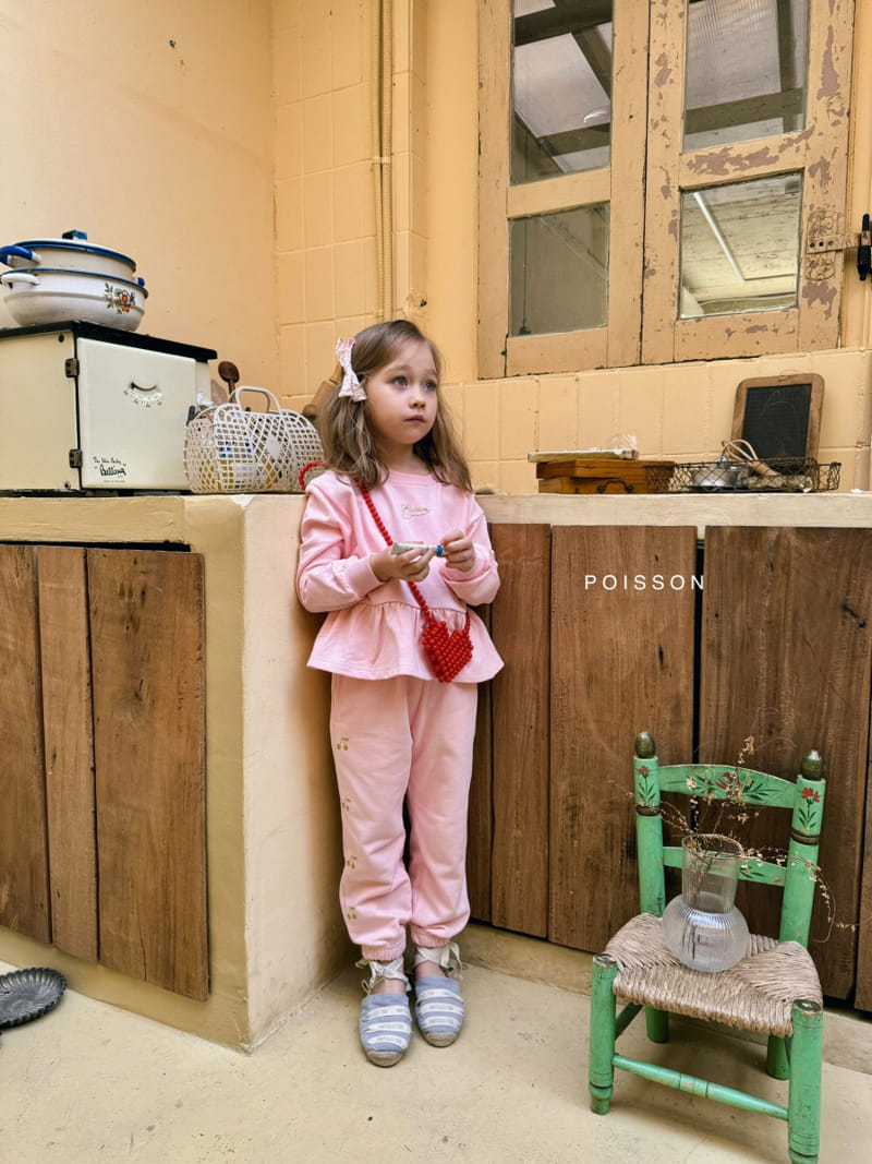 Poisson - Korean Children Fashion - #childofig - Glod Cherry Top Bottom Set