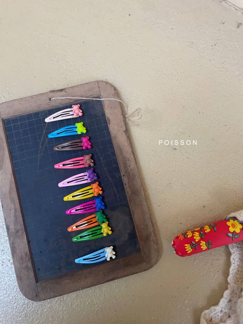 Poisson - Korean Children Fashion - #childofig - Bear Ddak Pin Set - 3