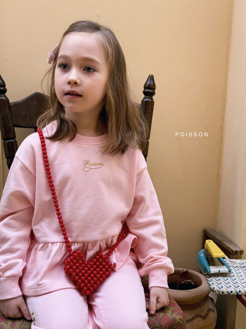 Poisson - Korean Children Fashion - #childrensboutique - Glod Cherry Top Bottom Set - 2