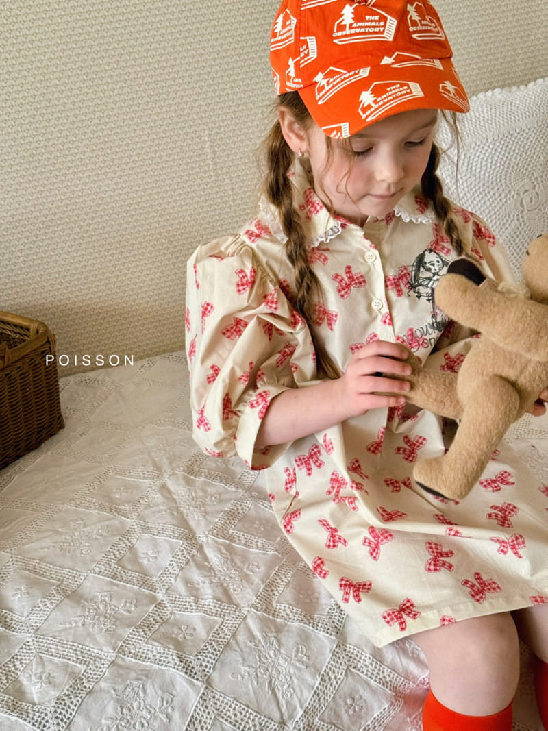 Poisson - Korean Children Fashion - #childofig - Ribbon Mini One-Piece - 4