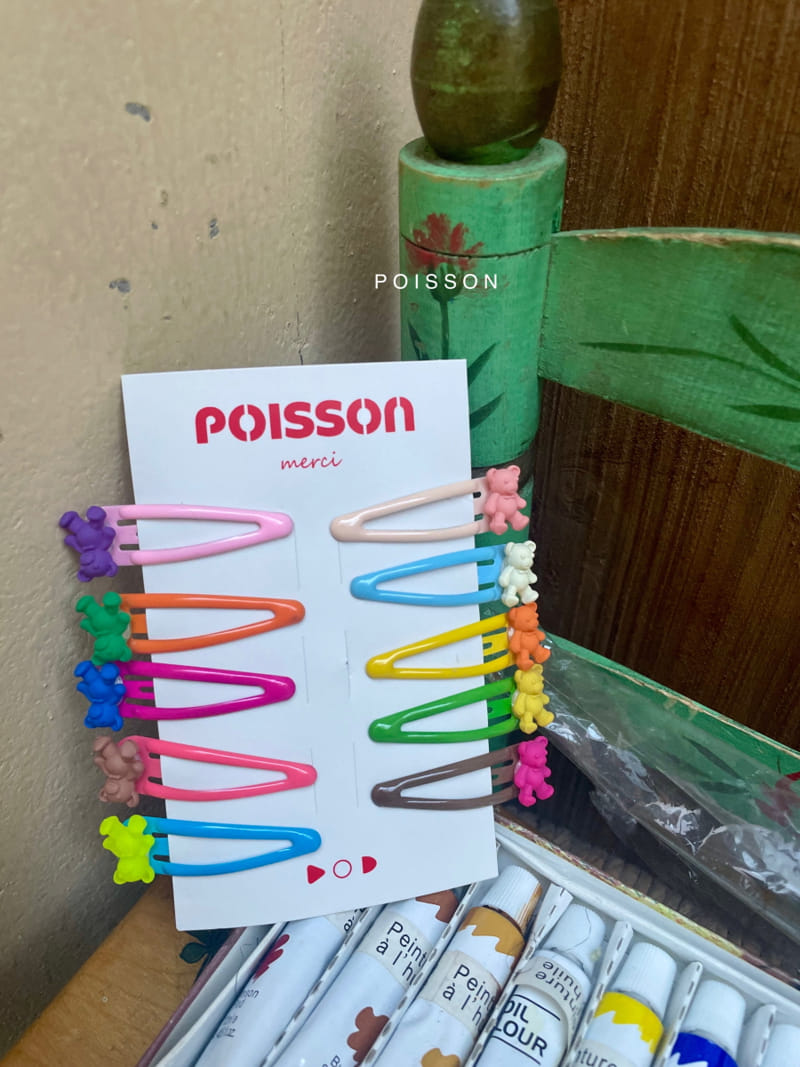 Poisson - Korean Children Fashion - #childofig - Bear Ddak Pin Set - 4