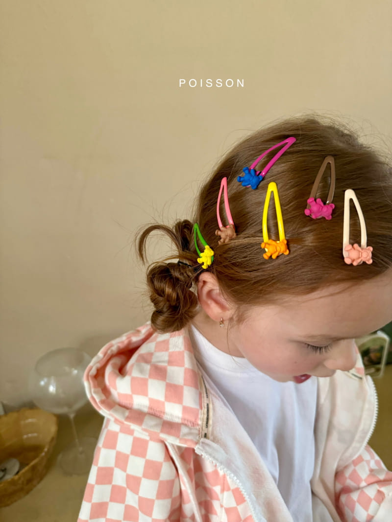 Poisson - Korean Children Fashion - #discoveringself - Bear Ddak Pin Set - 6