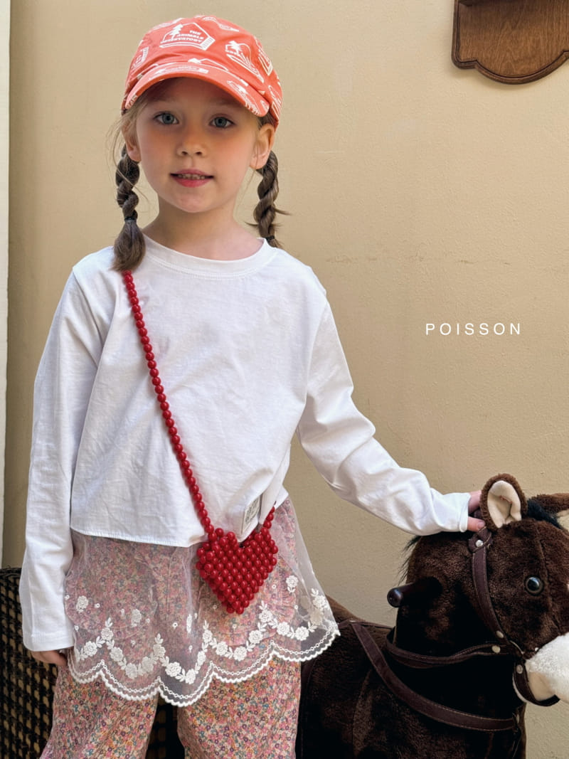 Poisson - Korean Children Fashion - #kidsshorts - Lone Lace Tee